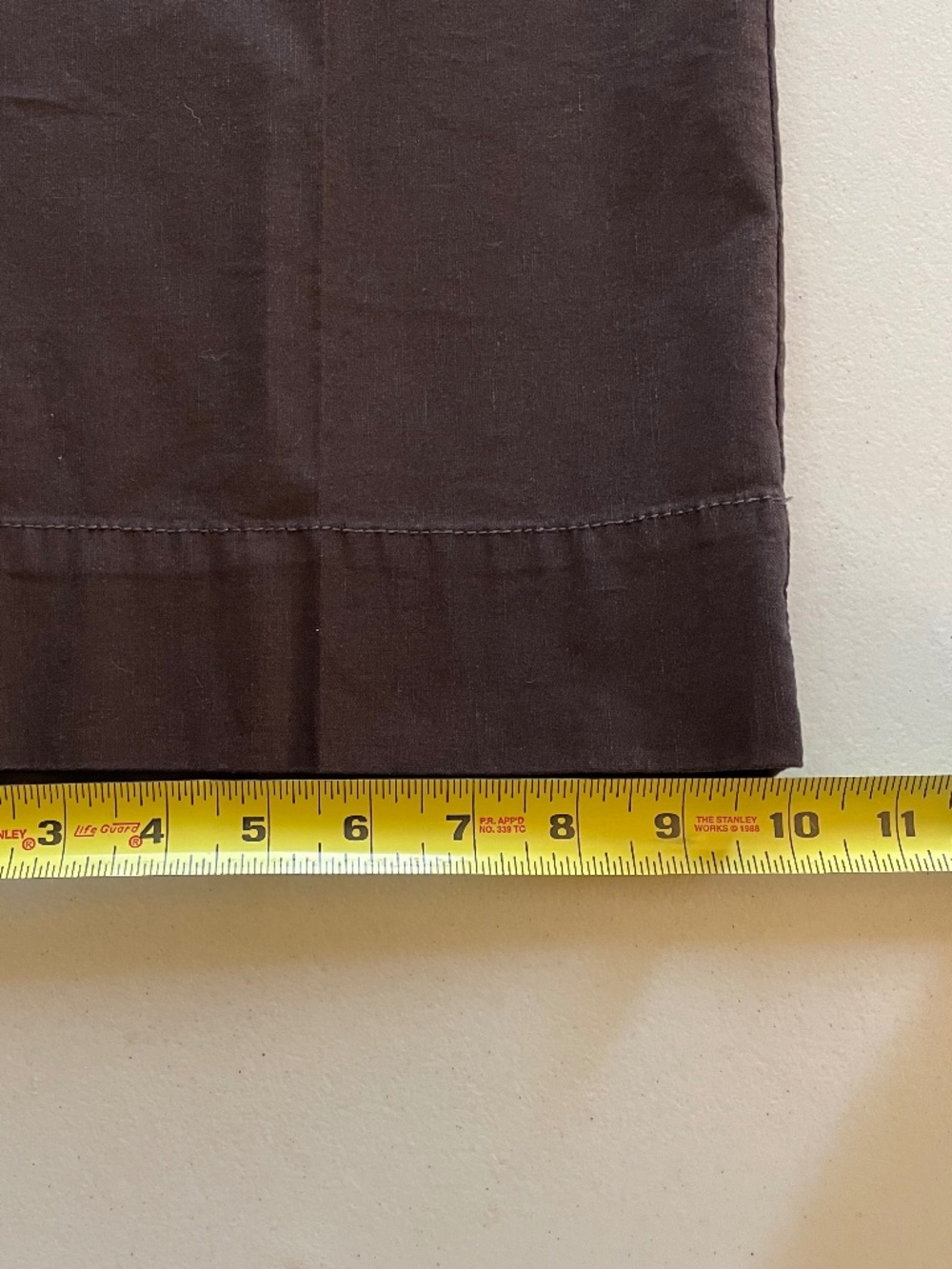 Nicole Miller High Waist Cropped Wide Leg Cotton/Linen Brown Pants, Size 12 - Picture 5 of 9
